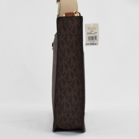 Michael Kors, Briley small messenger, Crossbody bag in brown with tan strap, new - Picture 5 of 11